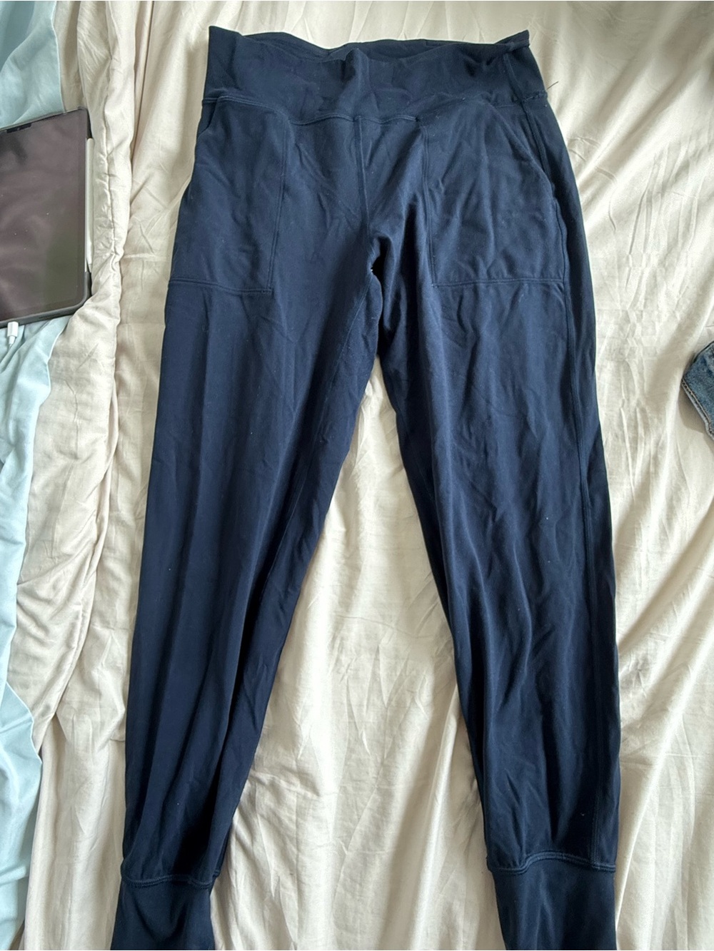 Lululemon High-Waist Solid Navy Joggers